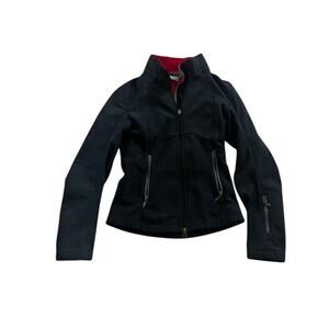 Nike size small womens black zip up warm jacket with zip up pkts fall activewear